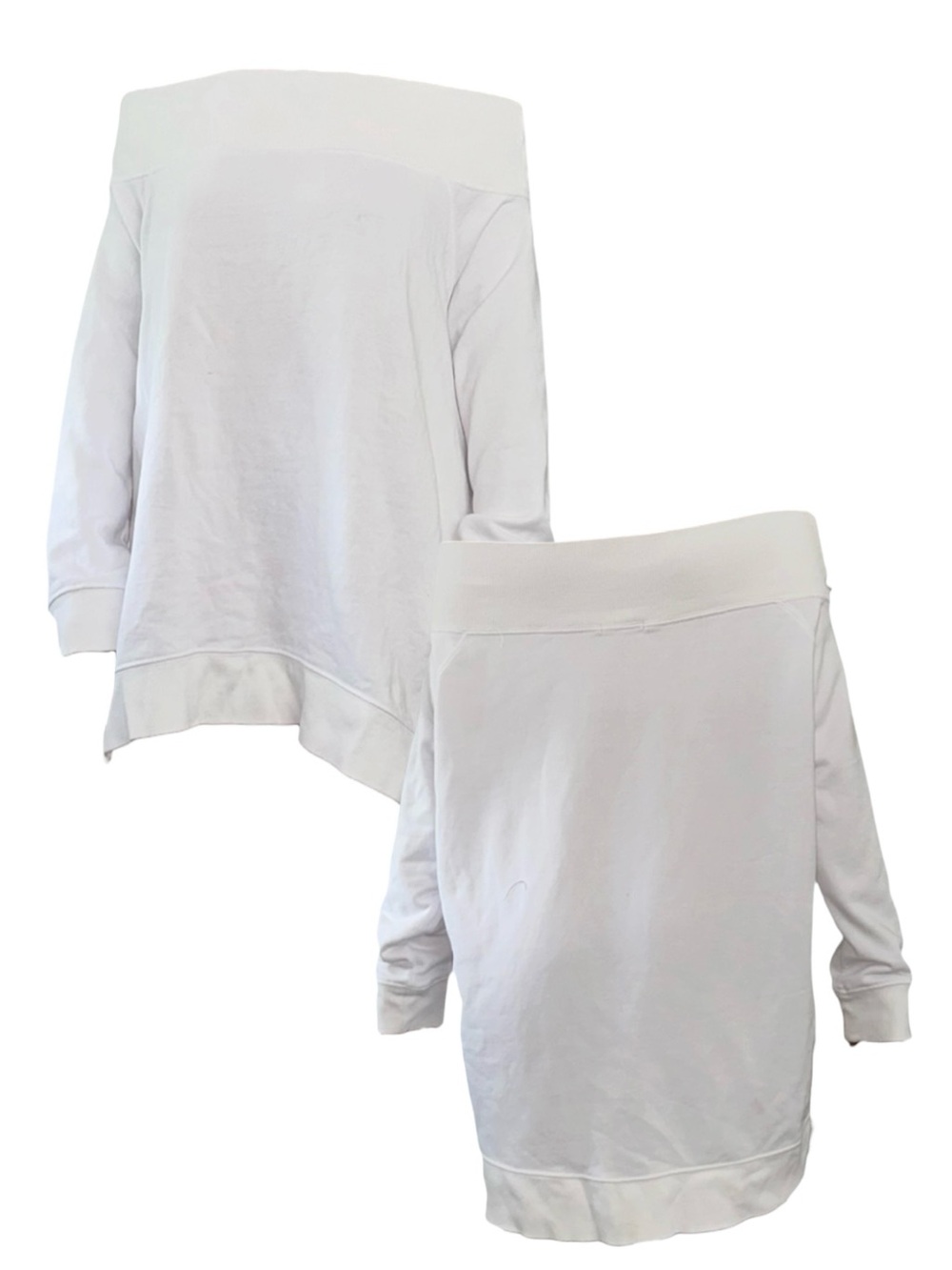 Cotton On Off-Shoulder White Sweatshirt